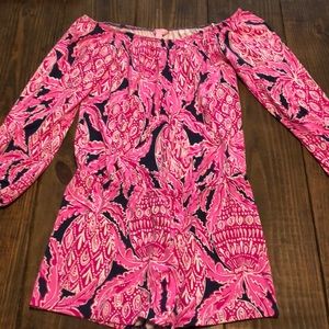 Lilly Pulitzer off the shoulder Romper